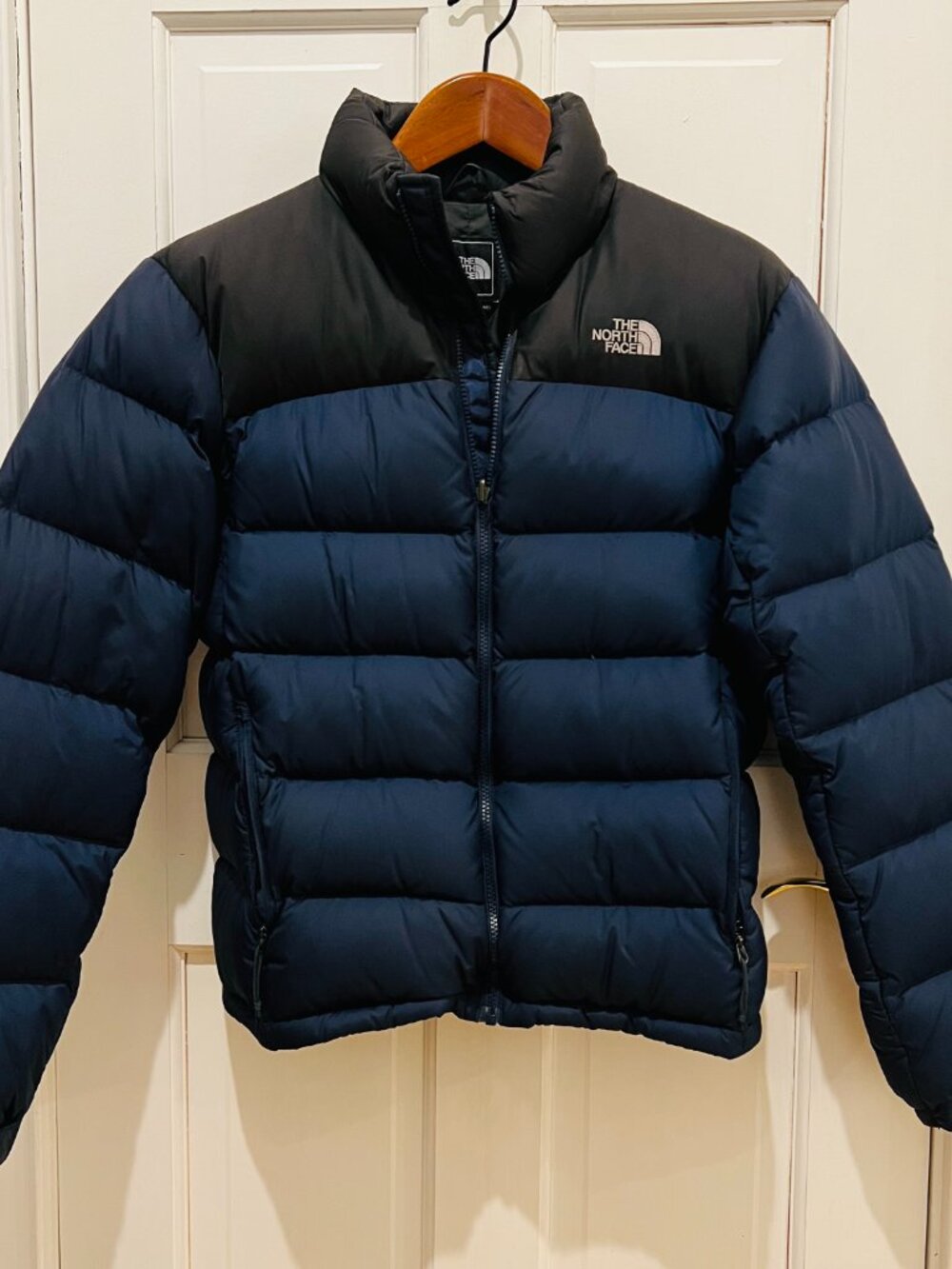 The North Face Small Mens Retro Nuptse 700 Down Winter Puffer Jacket Black Coat - Picture 4 of 16
